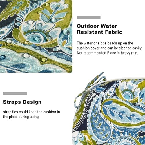 DYTXIII Set of 2 Outdoor Chair Cushions with Ties,Water Repellent Patio Chair...