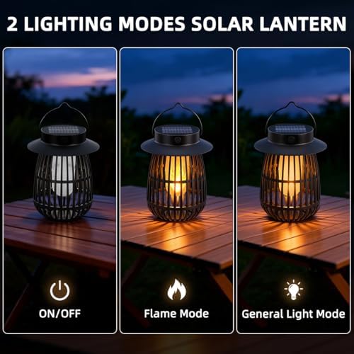 Gen2 Solar Flame Lanterns Halloween Solar Lights for Outdoor Decorations