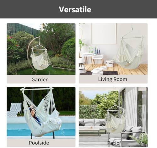 CHULIM Hanging Hammock Chair Swing MAX 500 lbs Outdoor Hanging Chair with Foo...