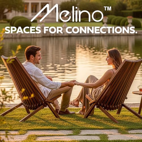 melino 2-pack wooden folding tamarack chair, low profile shown in use