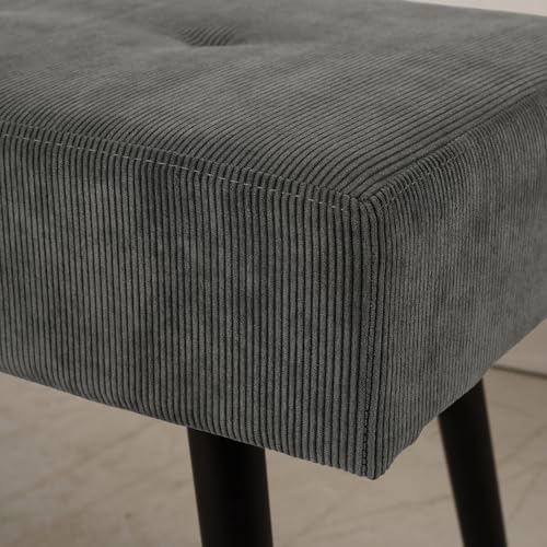 Comfy to go Entryway Bench - Grey Bench for Bedroom, Modern Ottoman End of Be...