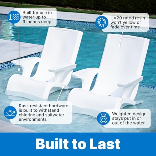 Step2 Vero Adirondack Chair, Stylish Poolside Lounger, Fade-Resistant, Waterp...