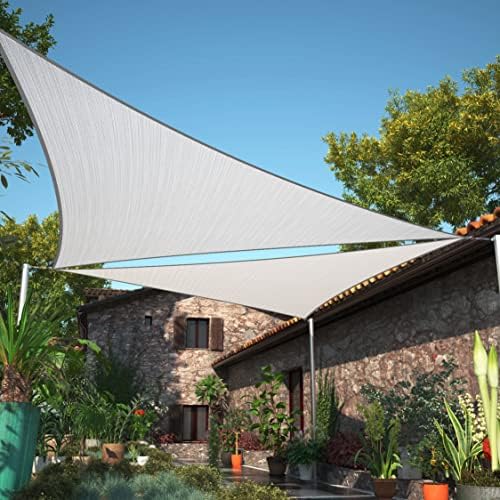 ShadeMart 18' x 18' x 18' Gray Triangle Shade Sail for Backyard