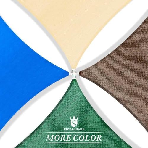 Royal Shade 1 6' x 1 6' x 1 6' White Triangle Sun Shade Sail for ...