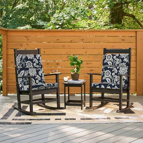 DYTXIII Outdoor High Back Chair Cushions Set of 2, 44"x22" Water Re...