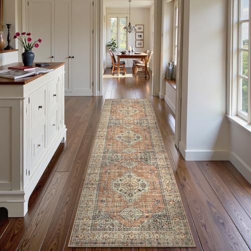 Lahome Oriental Kitchen Runner Rug Non Slip, 2x8 Runners for Hallways