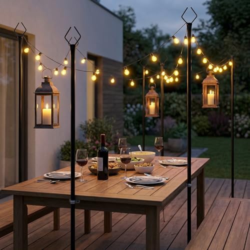 10FT Outdoor String Light Poles, Pack of 4