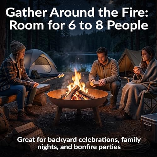 Sunnydaze 30" Heavy-Duty Cast Iron Fire Pit Bowl for Outside, Wood-Burning