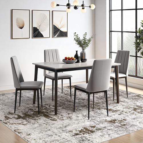 DMOYEST 8x10 Area Rug for Living Room Washable Abstract Indoor Carpet