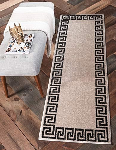 Unique Loom Athens Collection Classic Geometric Modern Border Design Area Rug...