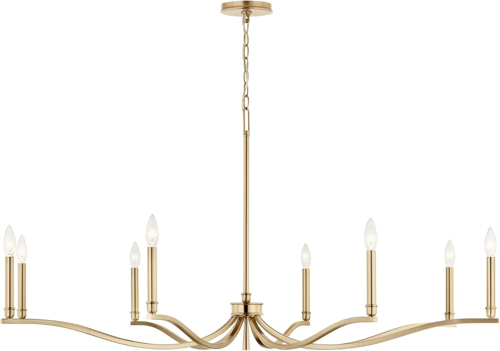 Kichler Malene 8-Light Chandelier, Champagne Bronze
