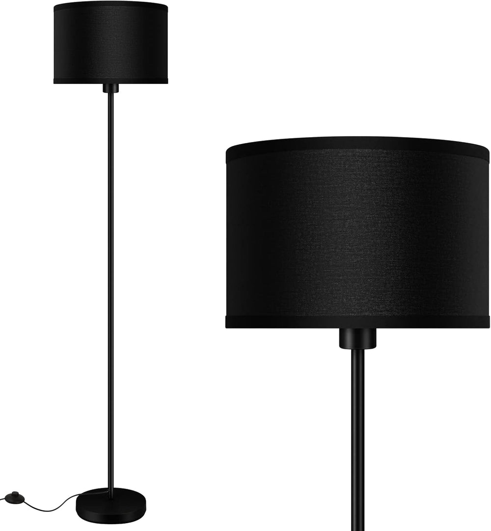 AUQUEE Floor Lamps for Living Room, Modern Standing Lamp, Black Lamp Shades, ...
