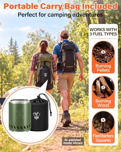 YEFU 9.6 x 7.1in Tabletop Fire Pit, Smokeless Mini Fire Pit, Quick Ignition
