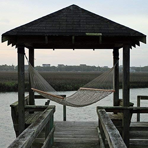 Original Pawleys Island Deluxe Oatmeal DuraCord Rope Hammock – 13 ft. x 65 in...