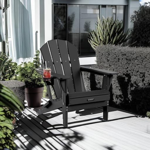 MUCHENGHY Folding Adirondack Chairs Patio Chairs Outdoor Adirondack Chair Wea...