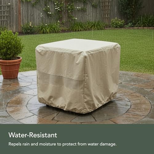 Covermates Square Firepit Cover - Water-Resistant Polyester - Mesh Ventilatio...