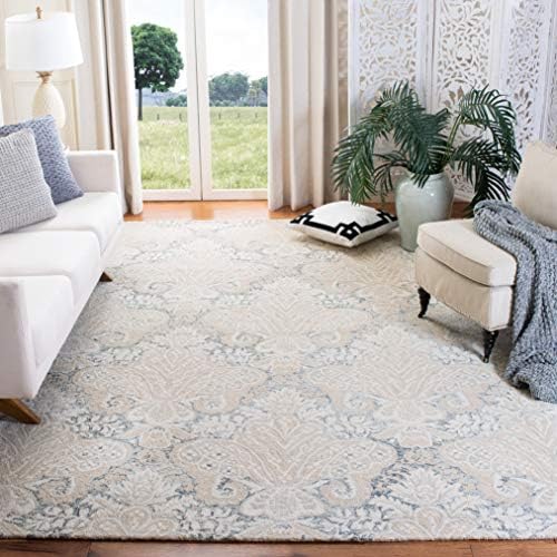 SAFAVIEH Micro-Loop Collection 10' x 14' CharcoalIvory MLP539H Handma...