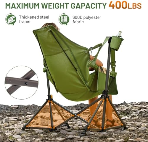 TIMBER RIDGE Hammock Camping Chair, Oversized Swinging Chair, 400lbs Load