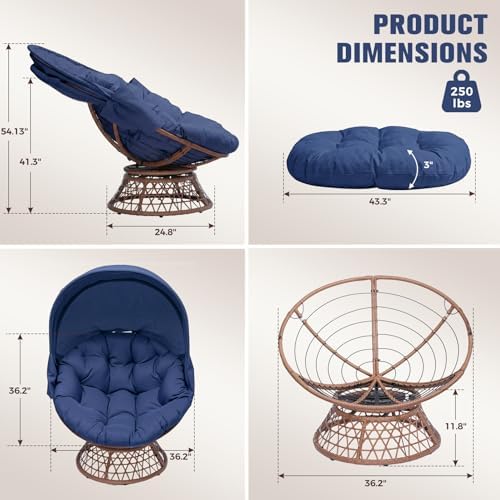 gtplayer outdoor wicker egg chair pe rattan chair shown in use