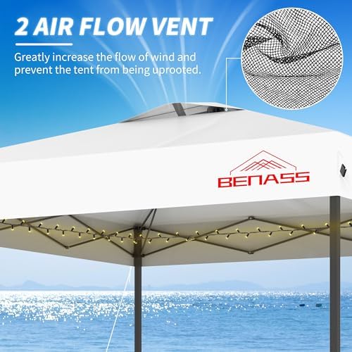 10x10 Pop Up Canopy Tent with 3 Sidewalls, White