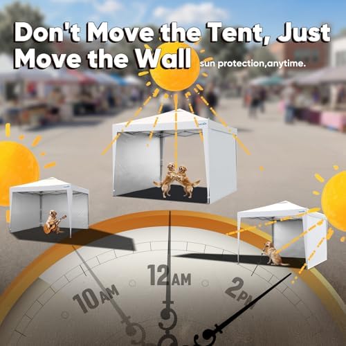 Quictent 10x10 Pop Up Canopy Tent with 2 Sidewalls