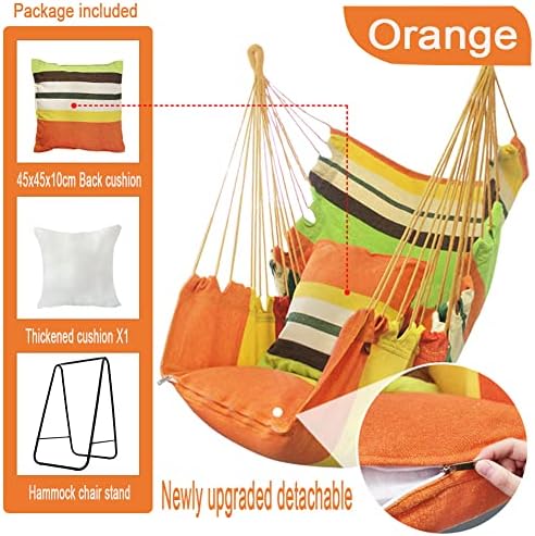 Hammock Chair with Stand,Hammock Chair Stand with Hanging Swing Chair Include...
