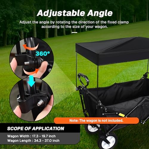 Wagon Canopy Cover Garden Push Awning Portable Outdoor Stroller Accessories A...