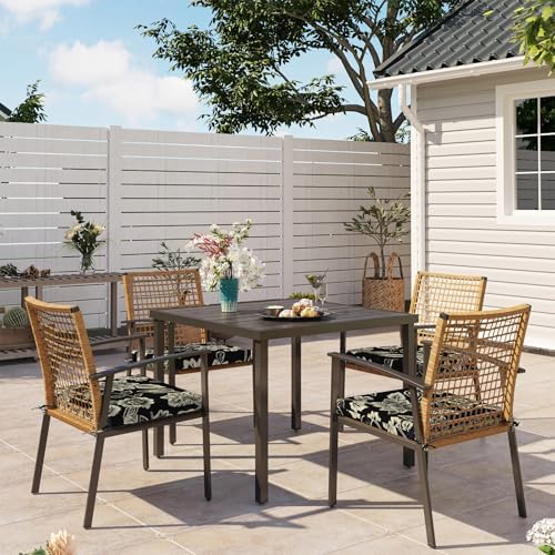 DYTXIII Set of 4 Outdoor Chair Cushions, Water Resistant 18.5"x16"x...