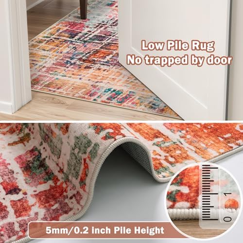 Beeiva Abstract Living Room Carpet 6x9, Modern Washable Non Slip Area Rug, Ul...