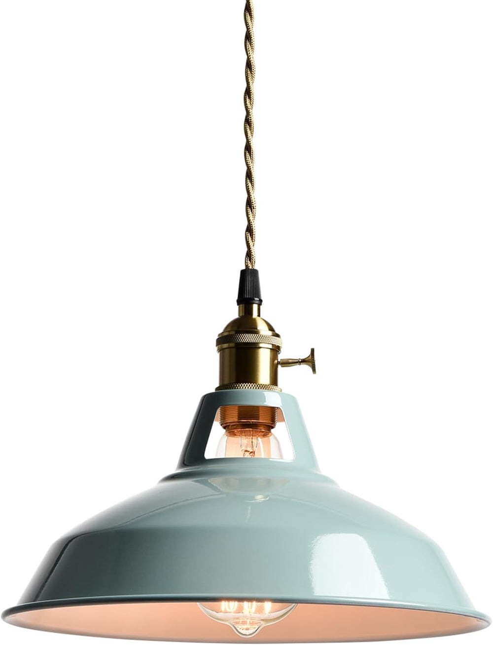 CLAXY Modern Pendant Light Sea Blue Dimmable Kitchen Hanging Light Fixture