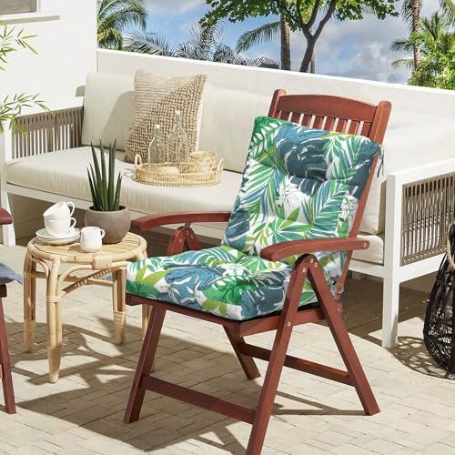 LVTXIII Outdoor Adirondack Chair Cushions, L42 x W21 x H4 Patio Tufted Low Ba...