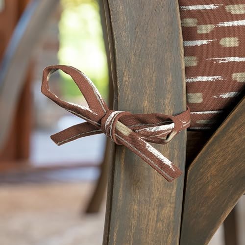 Arden Outdoor Dining Chair Cushion, 20x44, Rust Red Brushed Texture