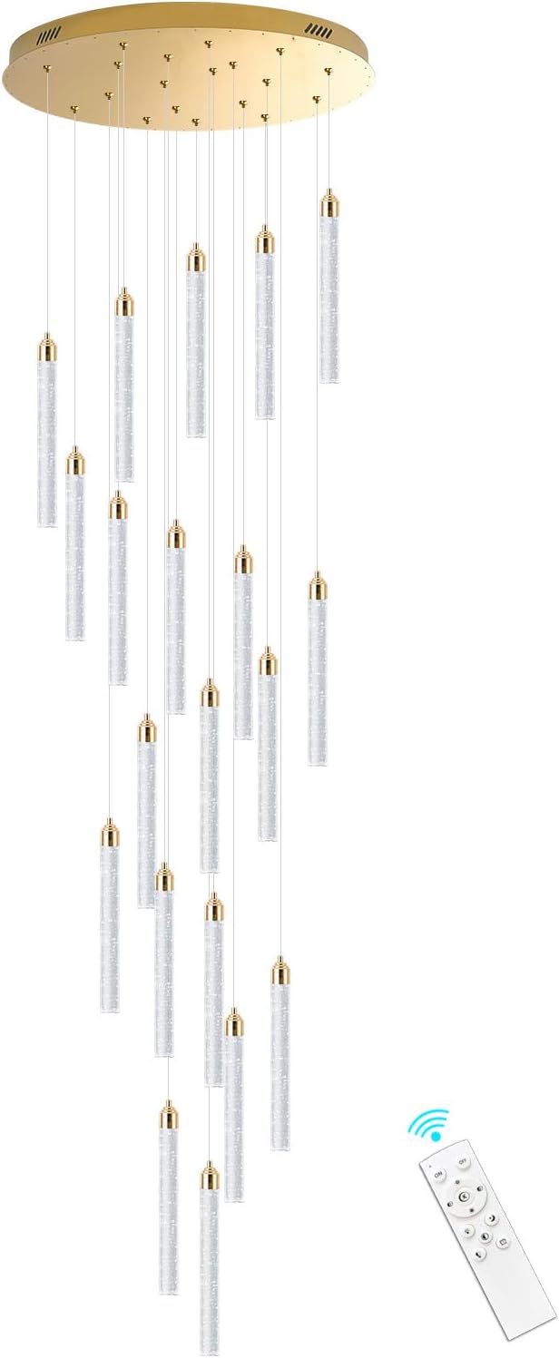156in Long Light 20-Lights Chandeliers for Entryway LED Dimmable Chandeliers ...