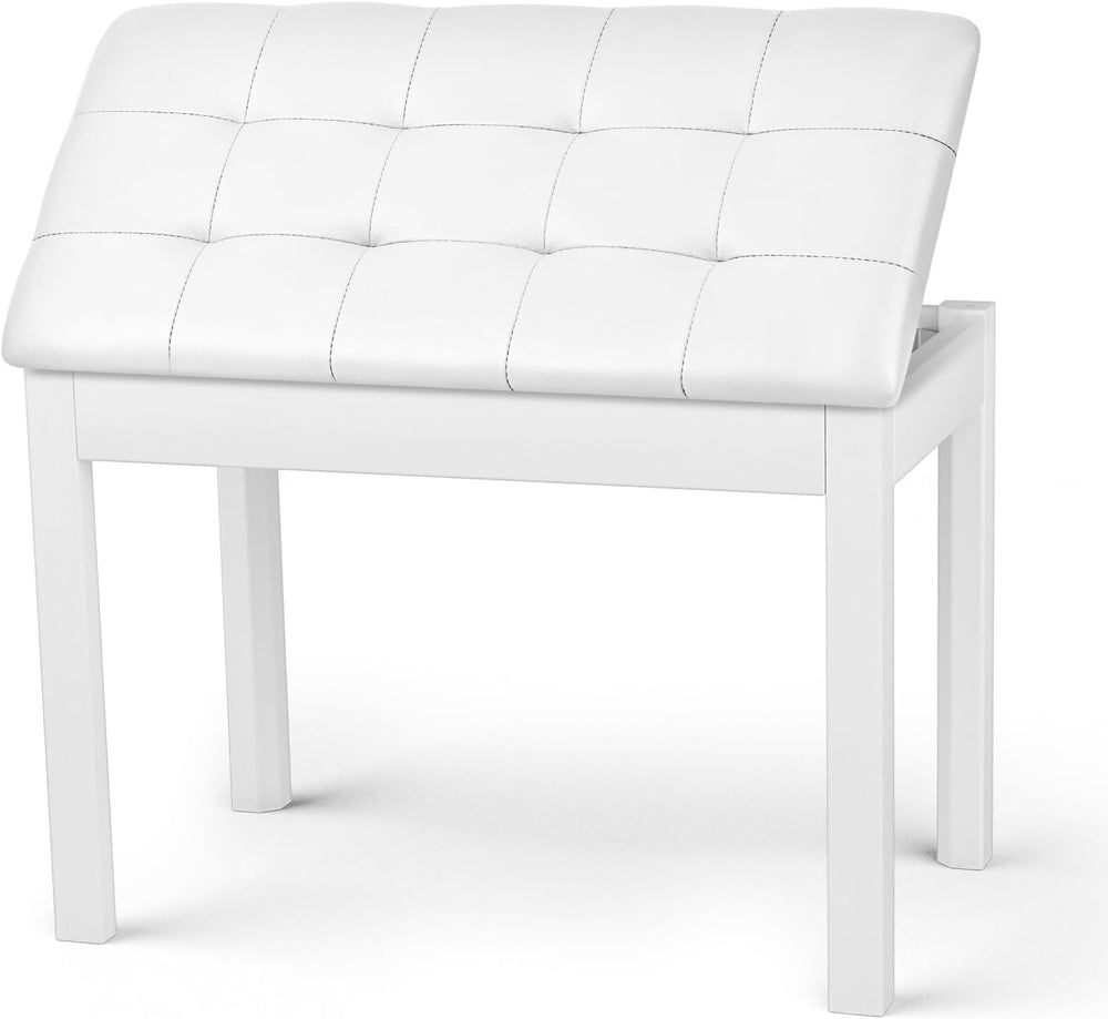 Duet Piano Bench Wooden Keyboard Bench with Storage Compartment, 29''...