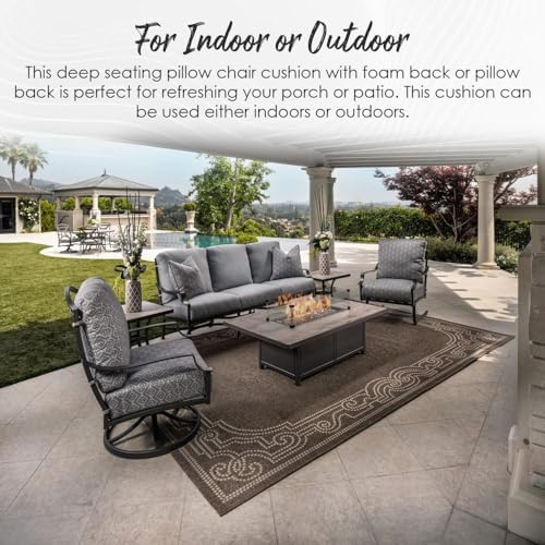 RSH DECOR: Deep Seating Loveseat Cushion Set | 46" x 26" Loveseat |...