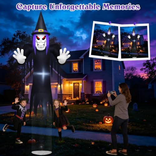 Danxilu 12FT Gaint Halloween Inflatable Floating Witch Outdoor Decoration