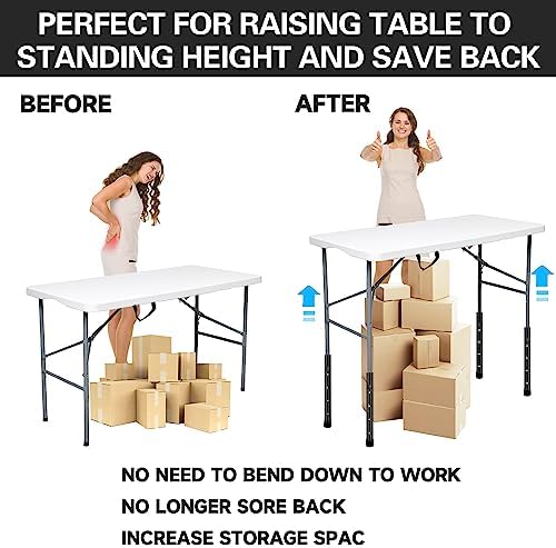 Table Leg Extenders for Folding Tables, Folding Table Legs Extensions for Str...