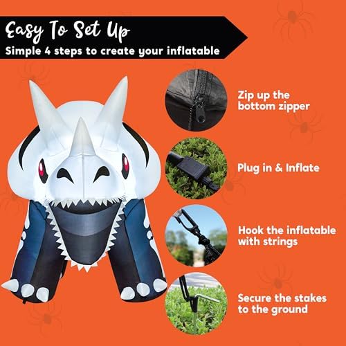 Joiedomi 8 FT Long Halloween Inflatables Outdoor Decoration, Blow Up Hallowee...