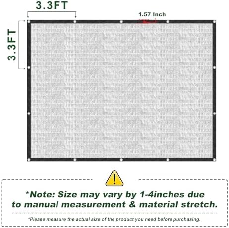 85% Aluminet Shade Cloth, 10x12 FT Heat Reflective Tarp for Blocking Sun