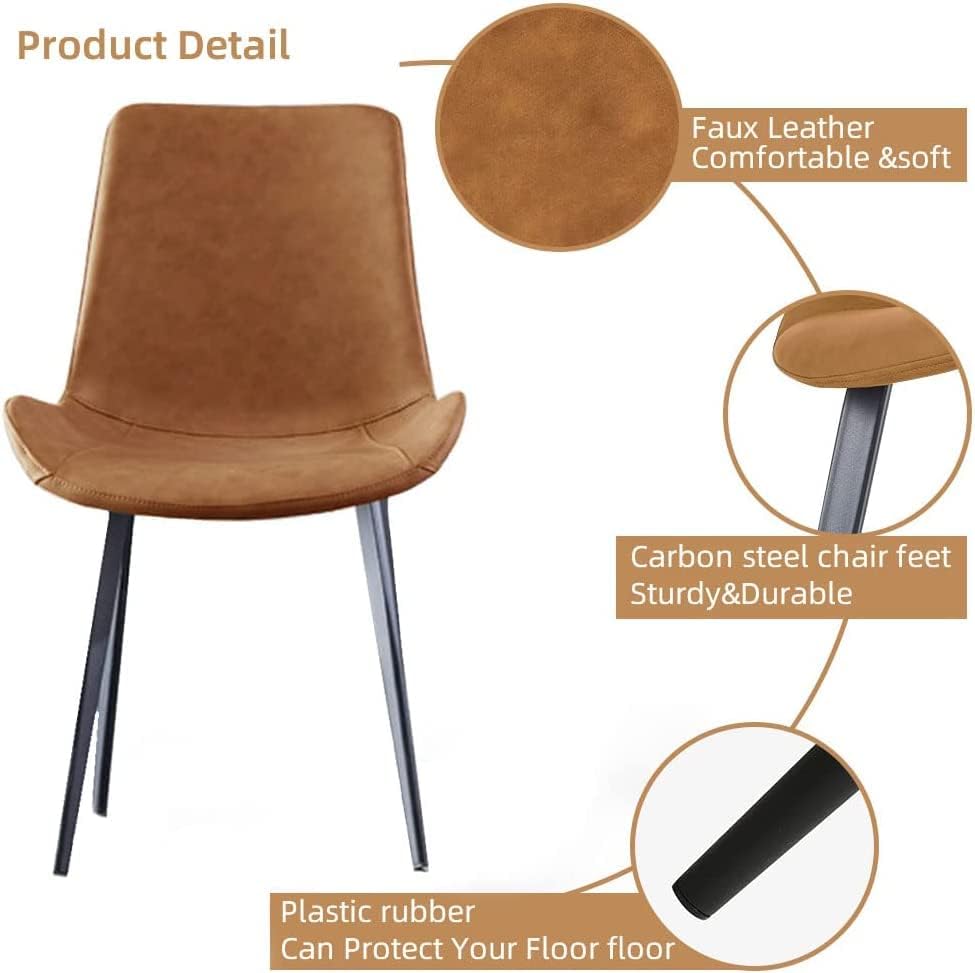 HIPIHOM Dining Chairs Set of 2, Modern Kitchen & Dining Room Chairs, Upho...