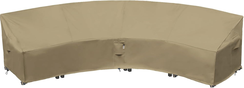 Curved Patio Furniture Cover for Outdoor Sectional Sofa, 190"(128")...