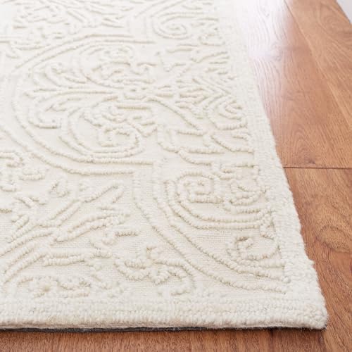SAFAVIEH Trace Collection X-Large Area Rug - 11' x 15', Ivory, Handma...