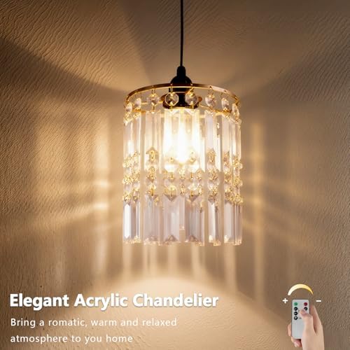 TWINKVILLA Battery Operated Chandelier, 2Pack Hanging Gazebo Lights, Acrylic ...