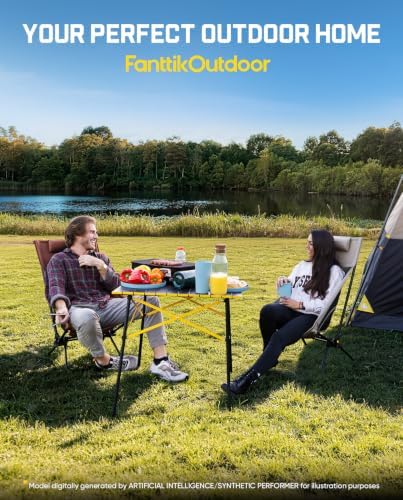 FanttikOutdoor Zeta V11 Pro Camping Table, Portable Folding Roll Up Table wit...