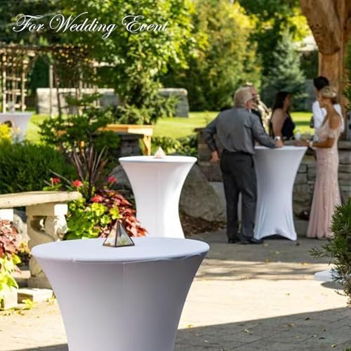 4Pack White Cocktail Table Covers 32x43 Inch Cocktail Table Tablecloth