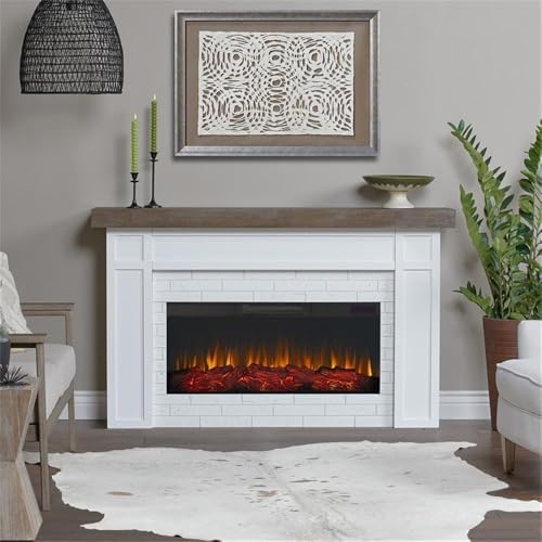Real Flame Cravenhall Landscape Electric Fireplace with Mantel for Living Roo...