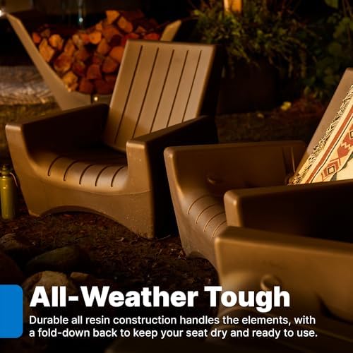 Step2 Switchback Adirondack Chair for Patio, Porch, Pool, Fire Pit, Deck, Dur...