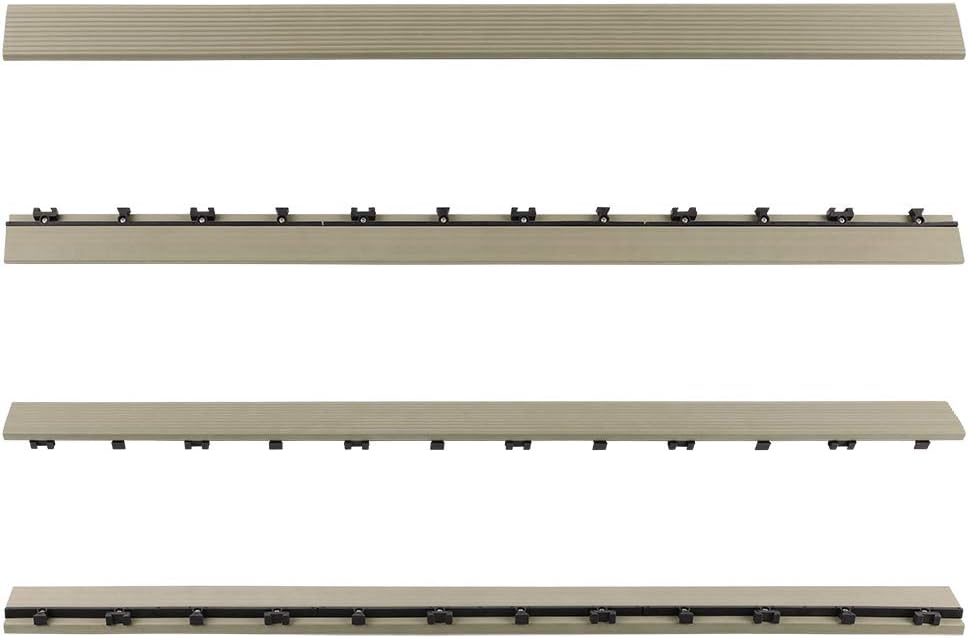 NewTechWood 1/6 ft. x 3 ft. Quick Deck Composite Deck Tile Straight Fascia in...