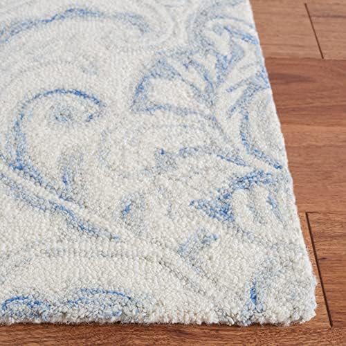 SAFAVIEH Micro-Loop Collection 10' x 14' IvoryBlue MLP532A Handmade P...