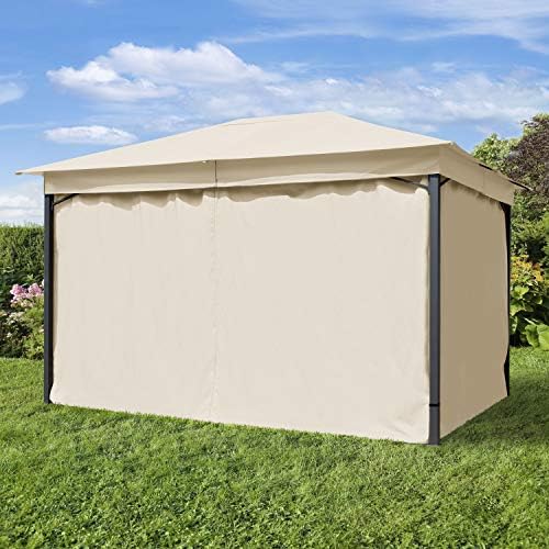 TOOLPORT 10x13 ft Gazebo, Champagne